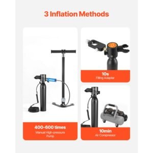 scuba tank, 0.5l portable scuba diving tank, diving oxygen cylinder supports 5 10 minutes underwater breathing, 98.43 ft diving depth, lung tank kit with snorkel mask for underwater exploration