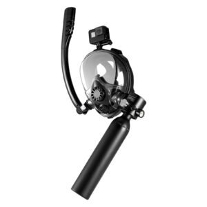 Scuba Tank, 0.5L Portable Scuba Diving Tank, Diving Oxygen Cylinder Supports 5-10 Minutes Underwater Breathing, 98.43 ft Diving Depth, Lung Tank Kit with Snorkel Mask for Underwater Exploration