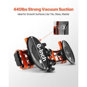 seamless seam setter, 2 packs granite seam setter with 6 in vacuum suction cups, seam joiner for seam joining & leveling, 90° 120° adjustable, countertop installation tool for tile marble slab