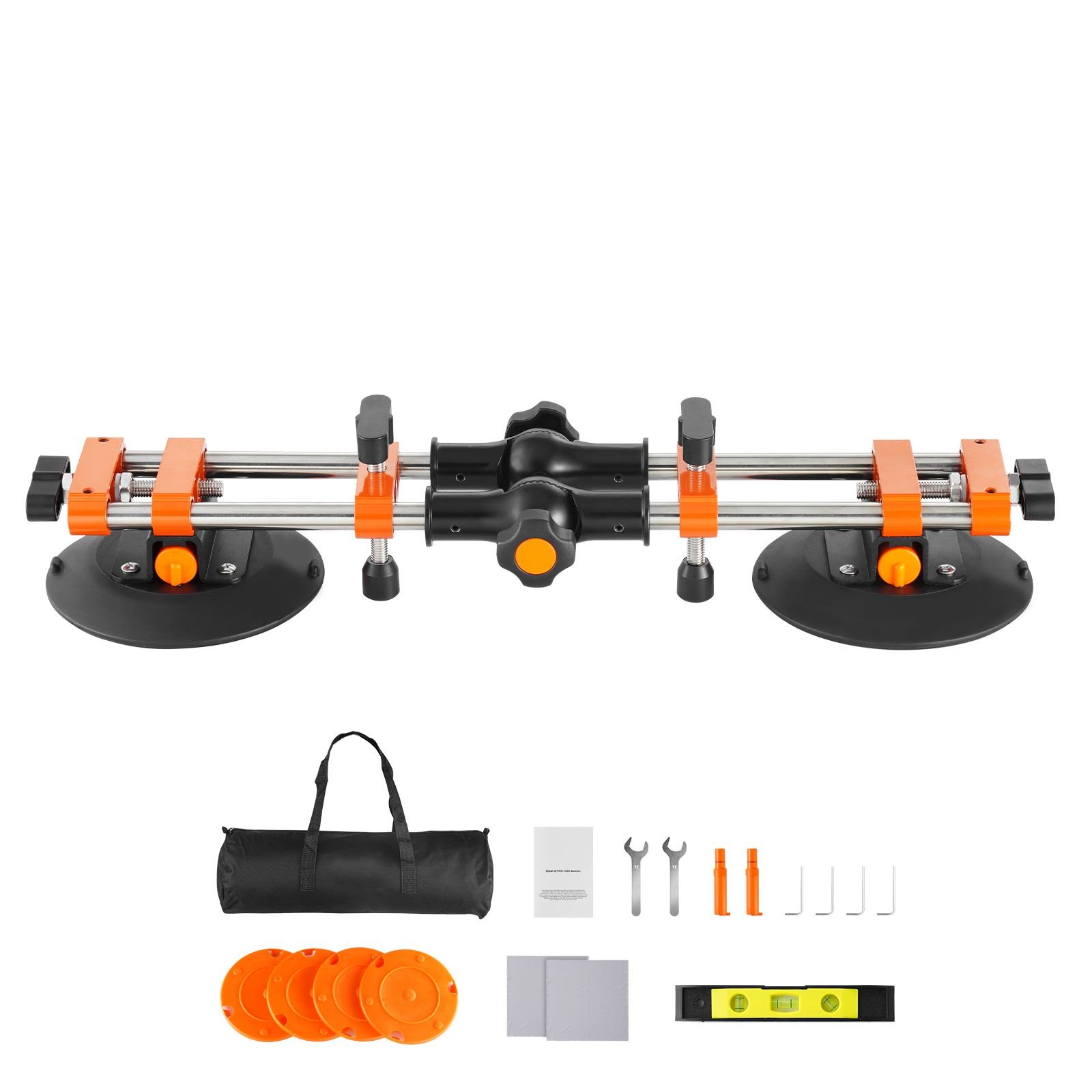 seamless seam setter, 2 packs granite seam setter with 6 in vacuum suction cups, seam joiner for seam joining & leveling, 90° 120° adjustable, countertop installation tool for tile marble slab