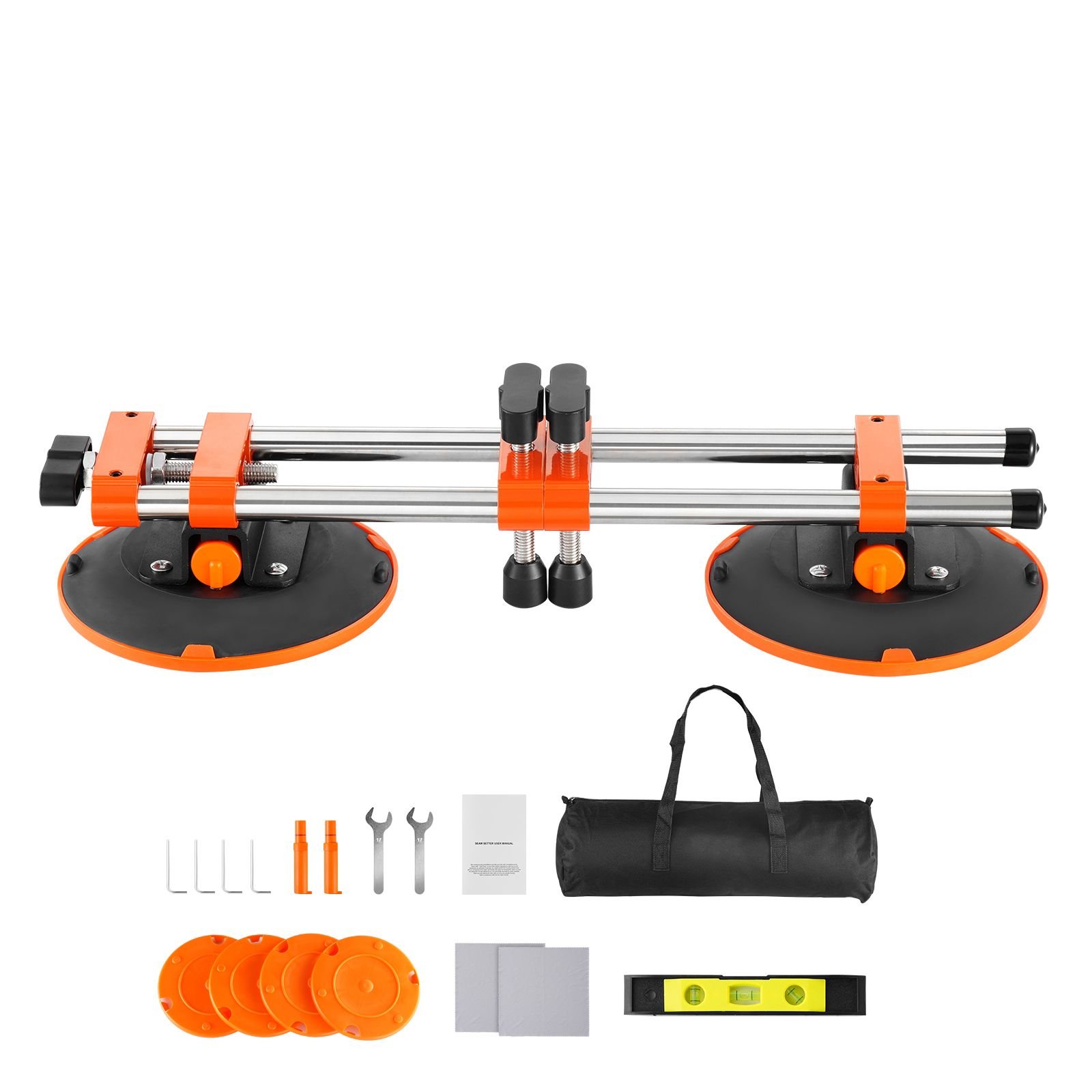 seamless seam setter, 2 packs, granite seam setter with 6 in vacuum suction cups & tool bag, seam joiner for seam joining & leveling, countertop installation tool for tile stone marble slab
