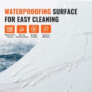 self adhesive vinyl floor tiles 12 x 12 inch, 50 tiles 1.5mm thick peel & stick, white marble texture diy flooring for kitchen, dining room, bedrooms & bathrooms, easy for home decor