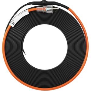 self regulating pipe heating cable, 100 feet 5w/ft heat tape for pipes freeze protection, protects pvc hose, metal and plastic pipe from freezing, 120v