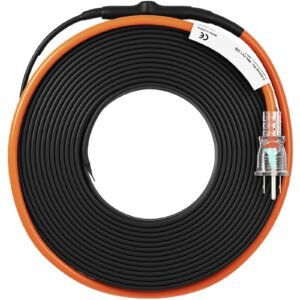 self regulating pipe heating cable, 120 feet 5w/ft heat tape for pipes freeze protection, protects pvc hose, metal and plastic pipe from freezing, 120v