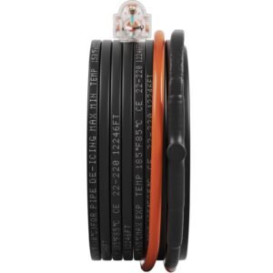 self regulating pipe heating cable, 120 feet 5w/ft heat tape for pipes freeze protection, protects pvc hose, metal and plastic pipe from freezing, 120v