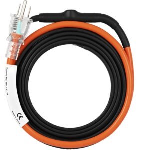 self regulating pipe heating cable, 18 feet 5w/ft heat tape for pipes freeze protection, protects pvc hose, metal and plastic pipe from freezing, 120v