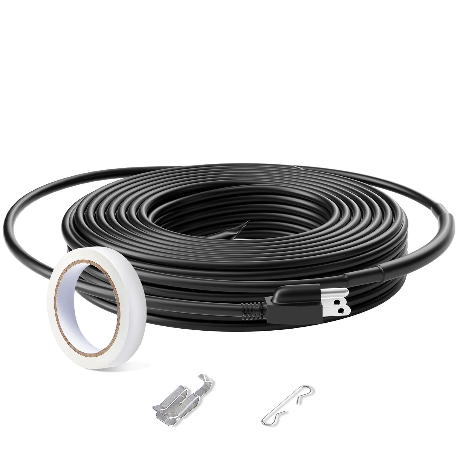 self regulating pipe heating cable, 30ft 5w/ft heat tape for pipes, roof snow melting de icing, gutter and pipe freeze protection