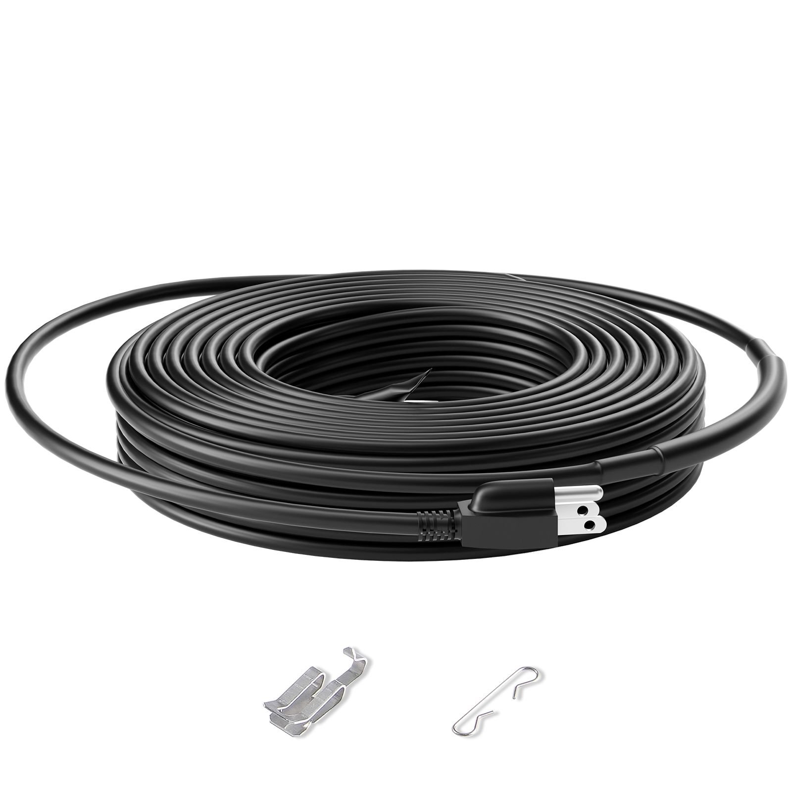self regulating pipe heating cable, 50ft 5w/ft heat tape for pipes, roof snow melting de icing, gutter and pipe freeze protection