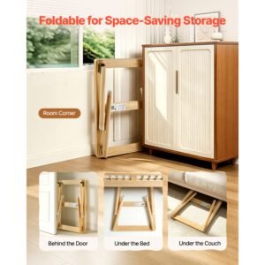 sensory table for toddlers, foldable wooden kids activity table with double sided board, storage bins, and non slip feet, for boys and girls playing sand and water, drawing, studying, dining