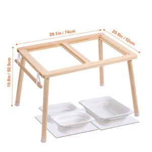 sensory table for toddlers, kids activity table with 3 foldable storage bins & paper roll holder, indoor/outdoor play sand and water table, wooden kids sensory drawing table, gift for boys girls