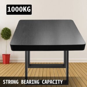 set of 2 steel table legs, 28''height 35''wide dining table legs, heavy duty 3.1" width box section square table legs, 28x35x3.1 inch black color industrial country style metal dining legs