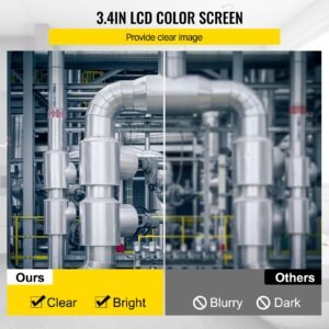 sewer camera, 66ft/20m 4.3" pipe drain inspection camera with dvr function & snake cable, waterproof ip68 borescope w/led lights, industrial endoscope for home wall duct drain pipe plumbing