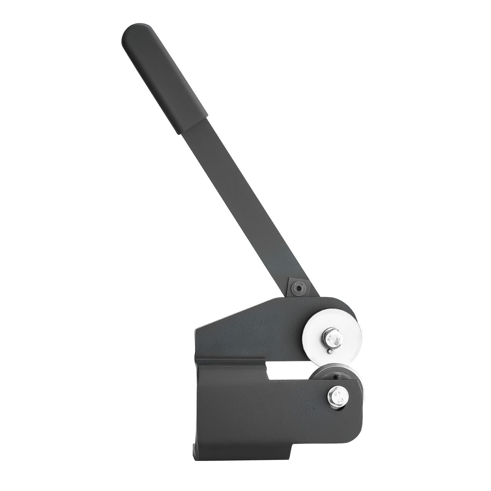 sheet metal shear, throatless rotary hand shear, 16 gauge mild steel sheet cutter with 0.06 in capacity, with solid construction, mounting type, for cutting steel, copper, rebar, and aluminum