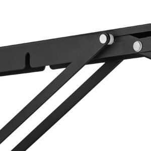 shelf bracket foldable, 24' l 2 pcs , heavy duty floating shelf brackets, brackets for shelves, 5mm thick matte black l shelf bracket,steel shelving brackets with 300 lbs load capacity
