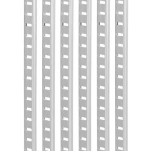 shelf pilaster, 36.3 inch 6 pack, adjustable shelf brackets steel mortise mount pilaster strip standards with 24 screws, suitable for wall shelving system cabinet closet organization
