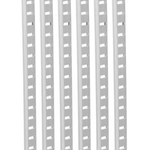 Shelf Pilaster, 36.3-inch 6 Pack, Adjustable Shelf Brackets Steel Mortise Mount Pilaster Strip Standards with 24 Screws, Suitable for Wall Shelving System Cabinet Closet Organization