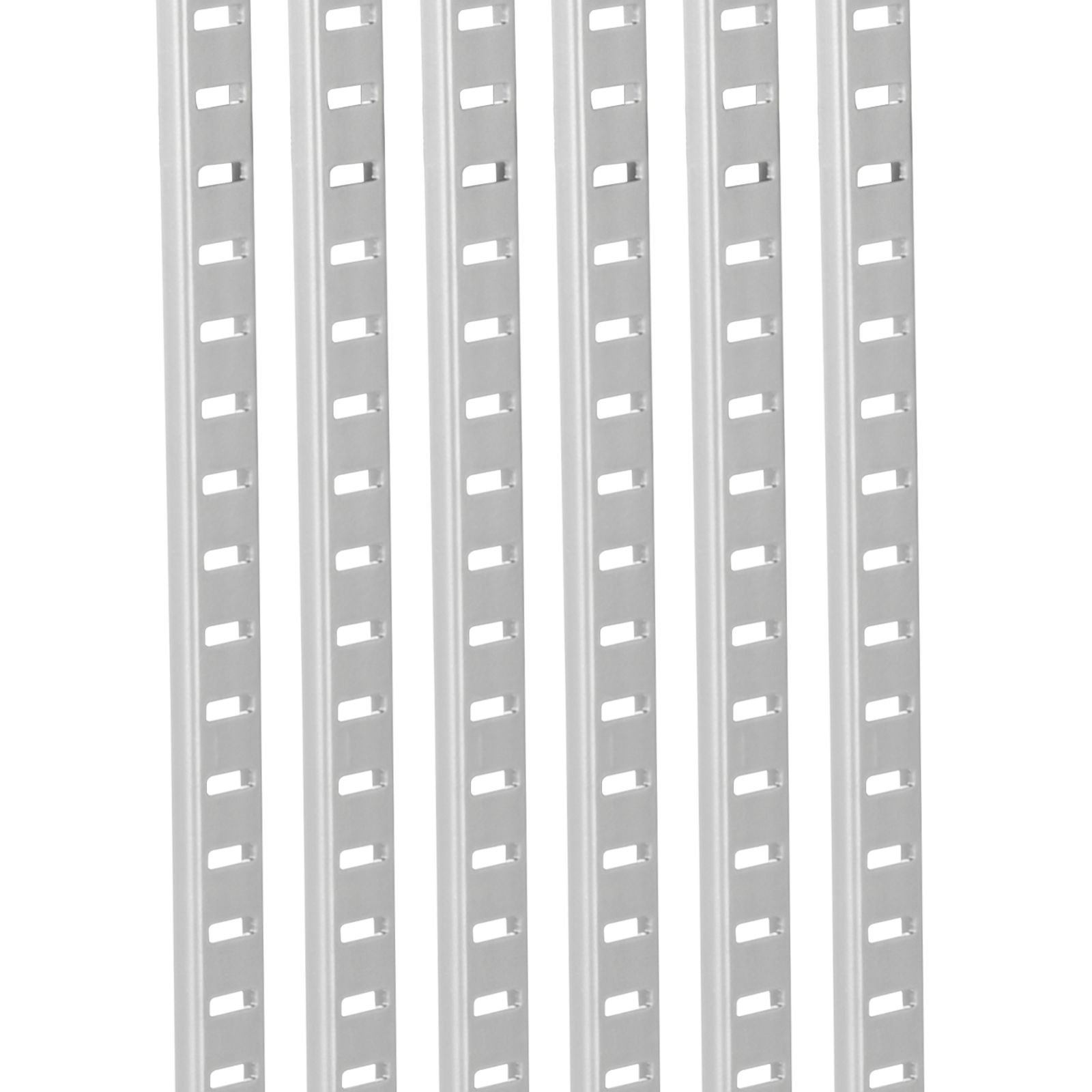 shelf pilaster, 36.3 inch 6 pack, adjustable shelf brackets steel mortise mount pilaster strip standards with 24 screws, suitable for wall shelving system cabinet closet organization