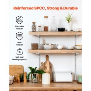 shelf pilaster, 39 inch 10 pack, upright wall shelving system, heavy duty support system single slot shelf rails, 40 screws included, suitable for cabinet closet organization storage, silver