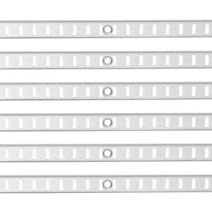 shelf pilaster, 72.7 inch 20 pack, adjustable shelf brackets steel mortise mount pilaster strip standards with 140 screws, suitable for wall shelving system cabinet closet organization