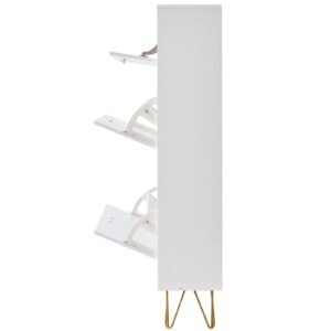 shoe cabinet with 3 flip drawers, shoe storage cabinet for entryway, free standing shoe storage organizer for heels, boots, slippers in hallway, living room