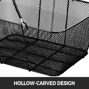 shopping baskets with handles, 12pcs, black metal shopping basket, portable wire shopping basket, black wire mesh shopping basket set for supermarkets, retail stores, grocery shopping, black