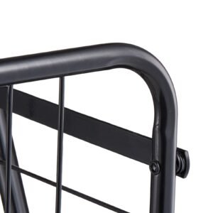 shopping cart, folding grocery utility cart with swivel wheels, 90 lbs large load capacity, heavy duty rolling laundry basket butler for laundry, shopping, camping, grocery, luggage, black