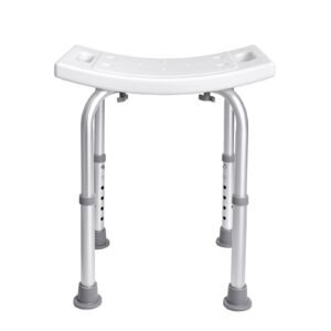 shower chair, adjustable height shower stool with built in handles, shower seat for inside shower or tub, non slip bench bathtub stool seat for elderly disabled handicap, 158.8 kg capacity