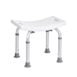 shower chair, adjustable height shower stool with built in handles, shower seat for inside shower or tub, non slip bench bathtub stool seat for elderly disabled handicap, 158.8 kg capacity