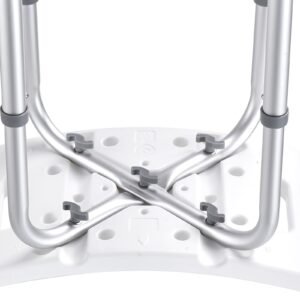 shower chair, adjustable height shower stool with built in handles, shower seat for inside shower or tub, non slip bench bathtub stool seat for elderly disabled handicap, 158.8 kg capacity