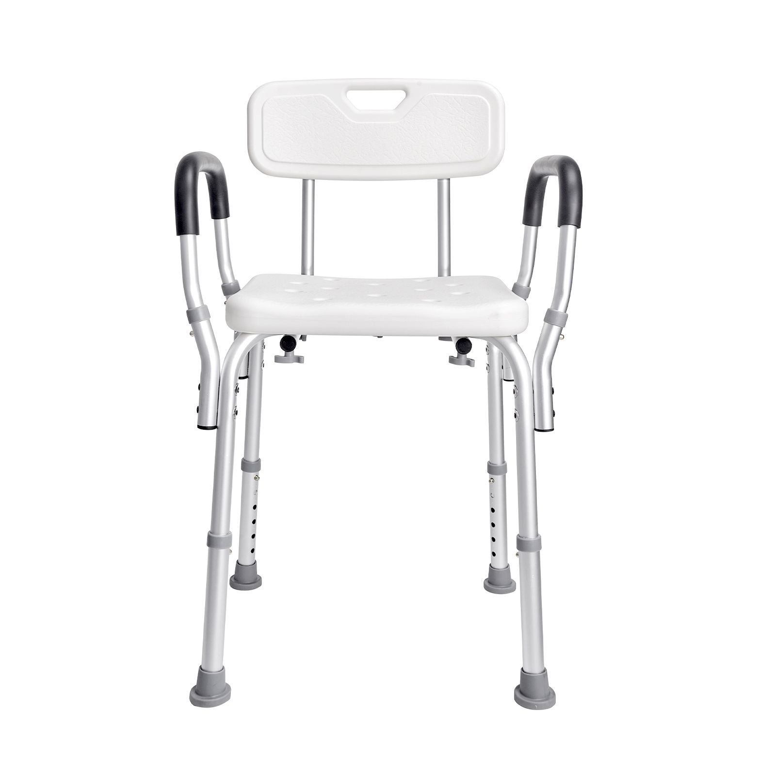 shower chair, shower seat with back, adjustable height shower stool, shower chair for inside shower bathtub, non slip bathroom bench bath chair for elderly disabled handicap, 350 lbs capacity