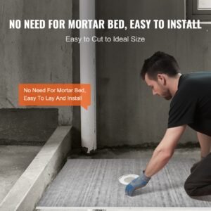 shower curb kit, 48"x72" shower pan kit with 6.3" central drain, lightweight eps shower installation kits with 2 waterproof cloths, shower pan slope sticks fit for bathroom