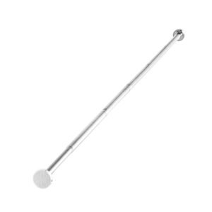 shower curtain rod, 28 76 inches, 1 inch diameter adjustable spring tension stainless steel telescoping rod with holders, no drilling non slip for bathroom, closet, window, room divider, silver