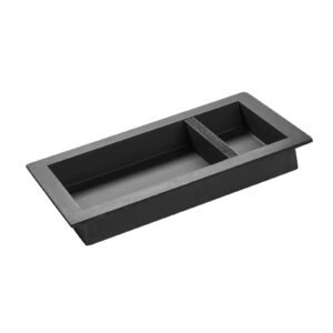 shower niche, 16 x 28 x 4 inch recessed wall niche with movable divider shelf, modern soap & shampoo storage organizer, square corners, sealed waterproof design, black for bathroom shower