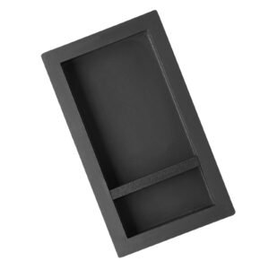 Shower Niche, 16 x 28 x 4 inch Recessed Wall Niche with Movable Divider Shelf, Modern Soap & Shampoo Storage Organizer, Square Corners, Sealed Waterproof Design, Black for Bathroom Shower