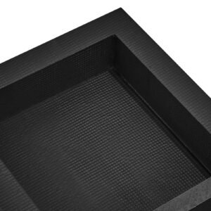 shower niche ready for tile 16" x 32", double shelf organizer, square corners wall inserted niche recessed, sealed protection modern soap storage niche for shower bathroom, black