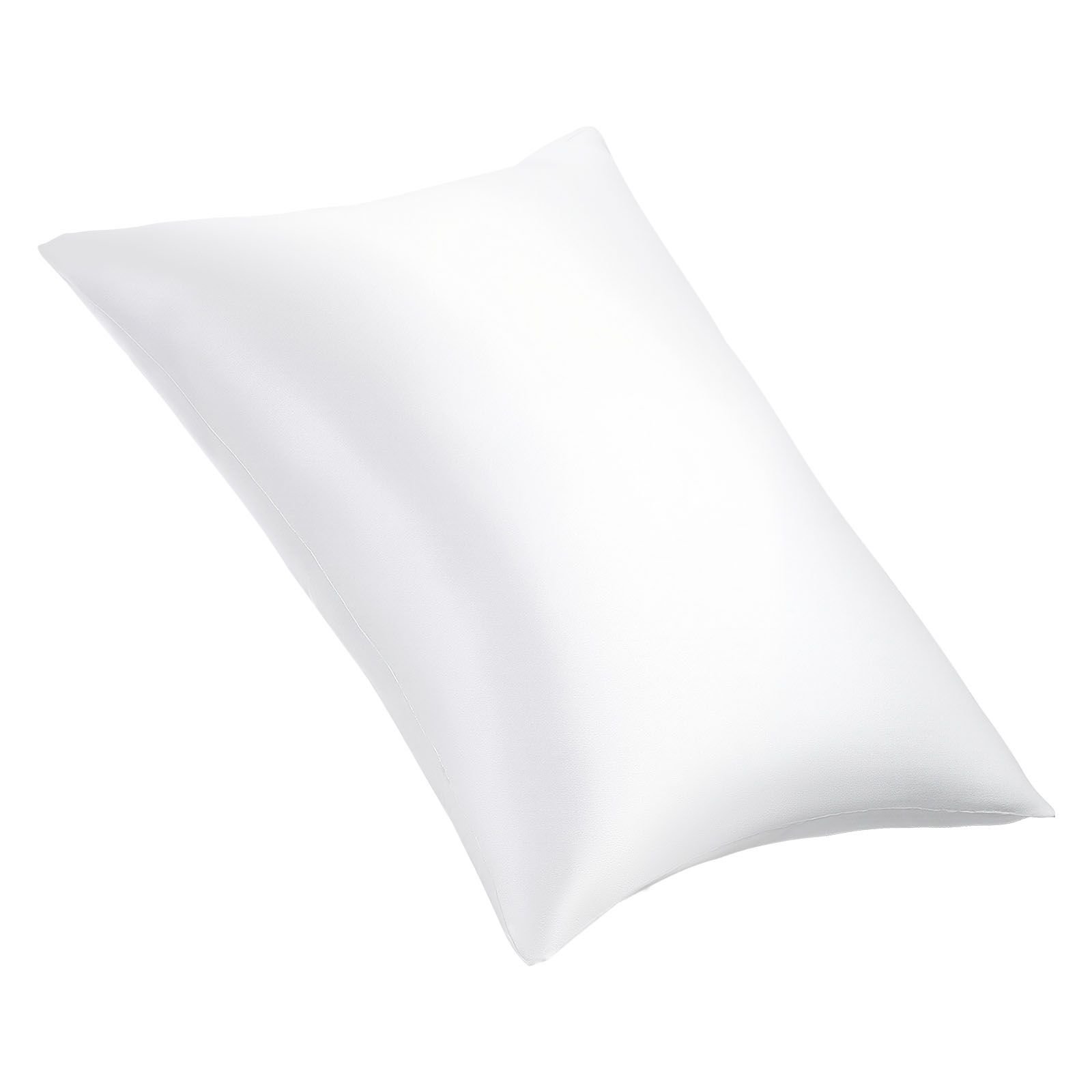 silk pillowcase, 100% pure mulberry silk pillow case, 26 in x 20 in standard silky pillow case for hair and skin, smooth, soft and breathable pillowcase with hidden zipper, for sleeping (white)