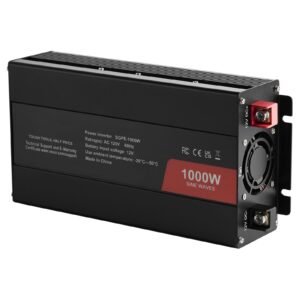 Sine Wave Converter, 1000W, DC 12V to AC 120V, with Dual AC Sockets, 1 USB, 1 Type-C, Remote Operation for Portable Electronics, CE FCC Approved