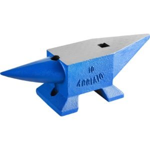 single horn anvil 22lbs steel anvil blacksmith for sale forge steel tools with round and square hole and equipment anvil rugged blacksmith jewelers durable and robust metalsmith tool