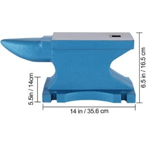 single horn anvil 55lbs, cast iron anvil blacksmith withstands heavy blows,anvil rugged round horn anvil blacksmith jewelers metalsmith tool, for sale forge tools and equipment
