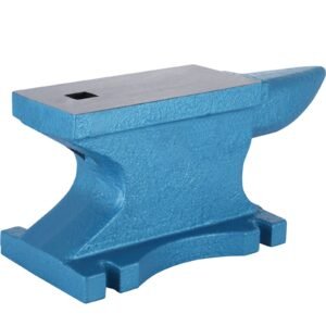 single horn anvil 55lbs, cast iron anvil blacksmith withstands heavy blows,anvil rugged round horn anvil blacksmith jewelers metalsmith tool, for sale forge tools and equipment