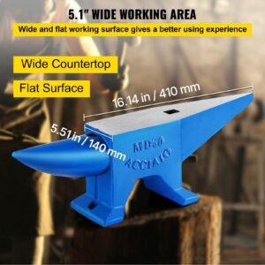 single horn anvil cast steel anvil blacksmith for sale forge steel tools with round and square hole and equipment anvil rugged blacksmith jewelers durable and robust metal working tool 105lbs