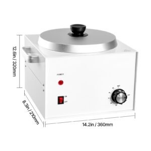 single pot wax warmer, 3000ml 300w professional wax warmer for hair removal, 32 212 f adjustable electric waxing heater with 100pcs waxing sticks for home use, beauty salon, spa