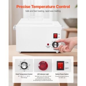 single wax warmer, 3000ml 300w professional wax warmer for hair removal, 32 fahrenheit to 248 fahrenheit adjustable electric waxing heater pot with 100pcs sticks & 50pcs papers