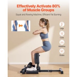 sissy squat machine, multi function deep sissy squat bench for leg muscle training, easy setup & foldable core waistline & glute workout equipment, leg exercise machine for home gym, black