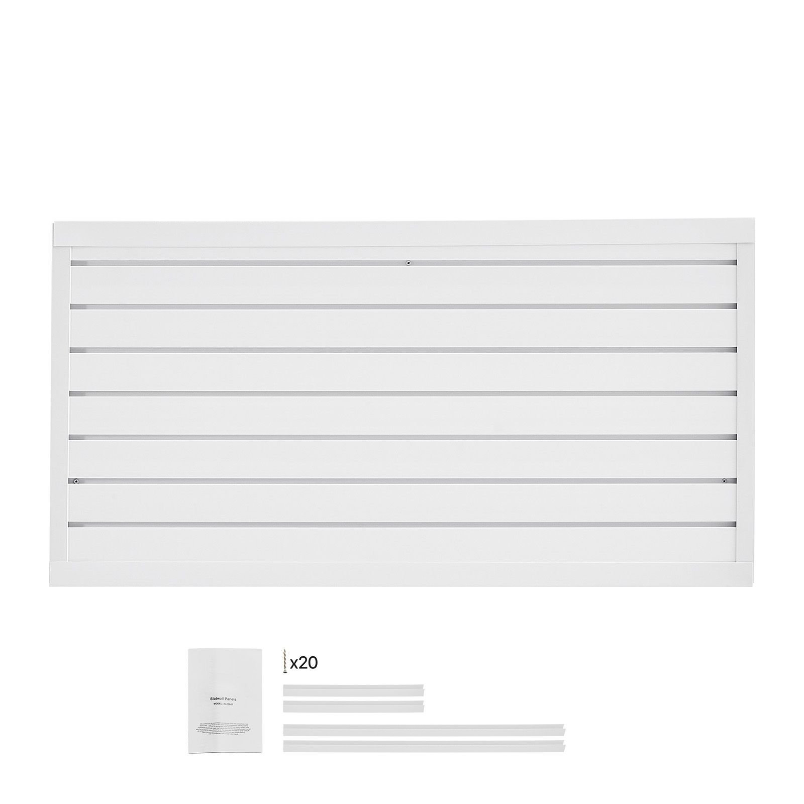 slat wall paneling, 2 x 4 ft, pvc garage slatwall with modular design, white slat wall easy to install adjustable slatwall panel with coupling structure & diy cutting, fits for storage & display
