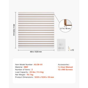 slat wall paneling, 4 x 4 ft, mdf garage slatwall with modular design, white slat wall easy to install adjustable slatwall panel with coupling structure & diy cutting, fits for storage & display