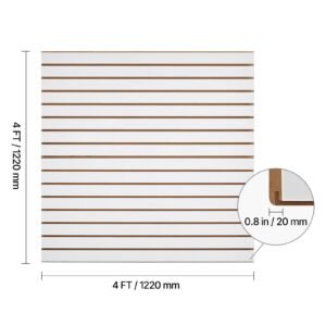 slat wall paneling, 4 x 4 ft, mdf garage slatwall with modular design, white slat wall easy to install adjustable slatwall panel with coupling structure & diy cutting, fits for storage & display