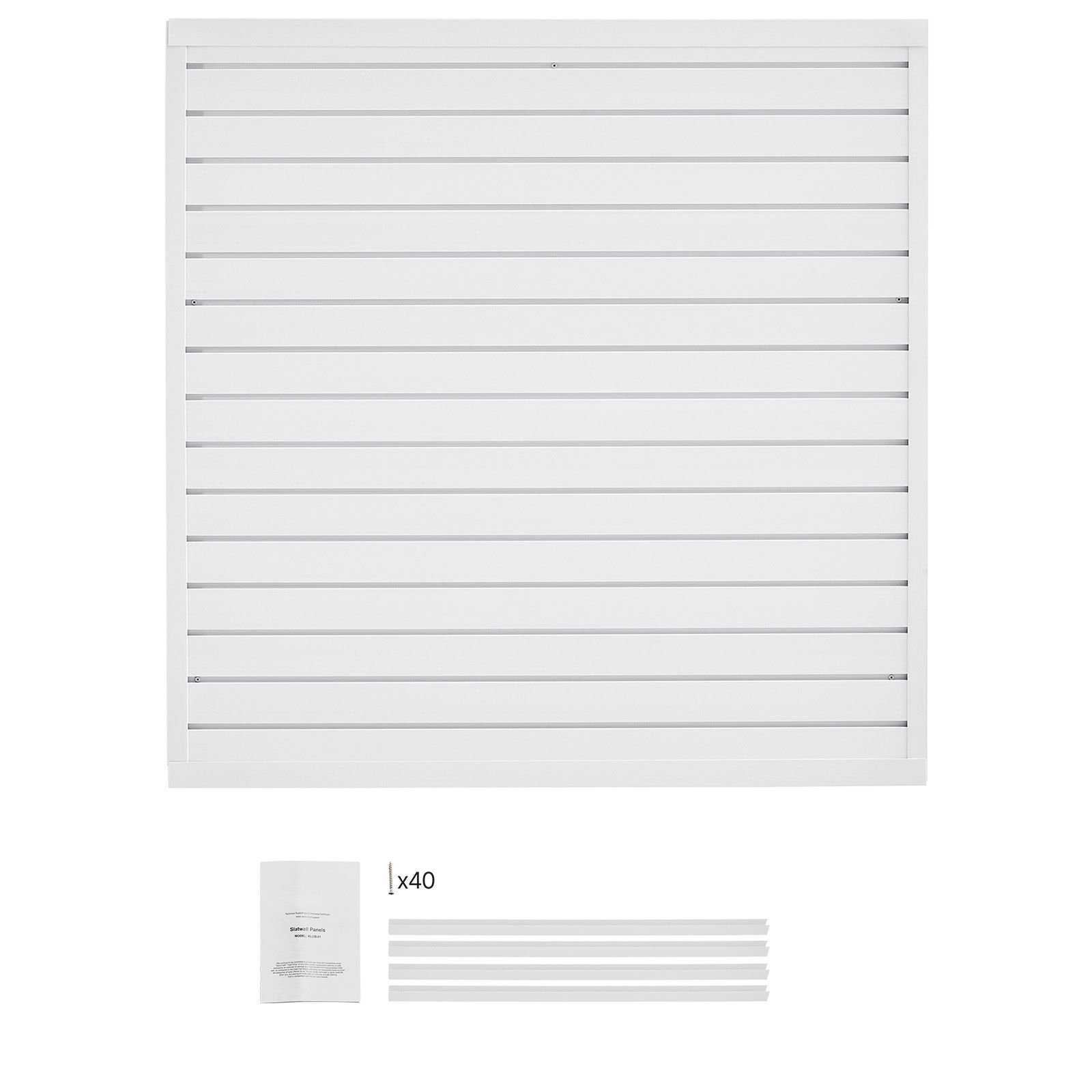 slat wall paneling, 4 x 4 ft, pvc garage slatwall with modular design, white slat wall easy to install adjustable slatwall panel with coupling structure & diy cutting, fits for storage & display