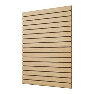 slat wall paneling, 4 x 4ft, mdf garage slatwall with modular design, natural slat wall easy to install adjustable slatwall panel with coupling structure & diy cutting, fit for storage & display