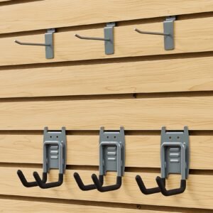 slat wall paneling, 4 x 4ft, mdf garage slatwall with modular design, natural slat wall easy to install adjustable slatwall panel with coupling structure & diy cutting, fit for storage & display
